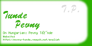 tunde pevny business card